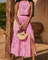 Moise roze kanten set