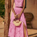 Moise roze kanten set