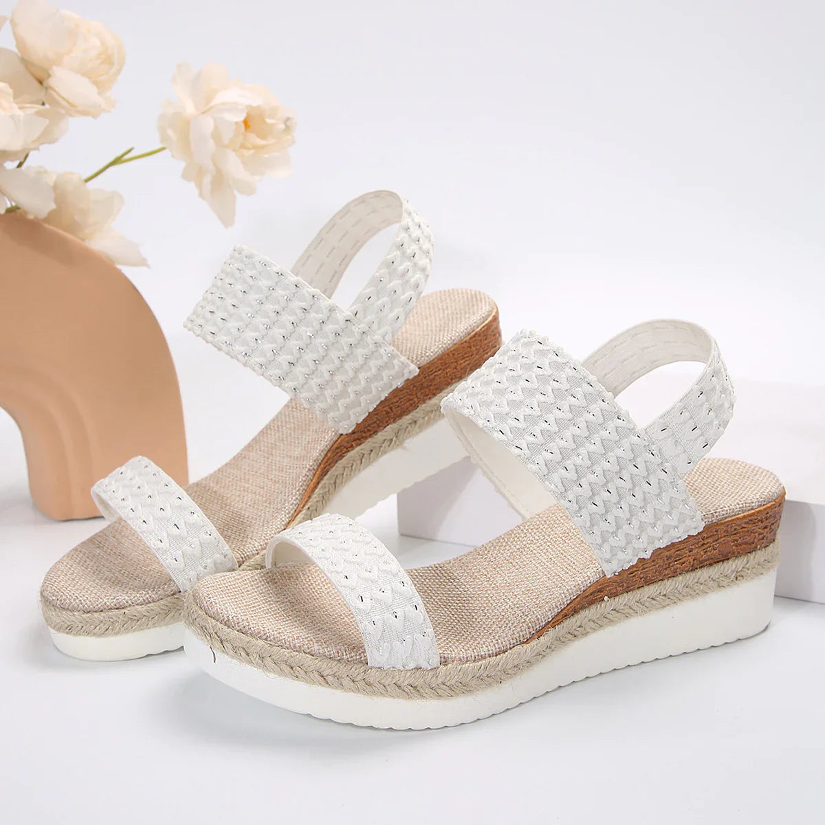 Zomerse sleehak sandalen