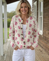 Diane Aquarel Franse Rozen Cardigan