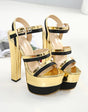 Gouden podium superhoge hakken