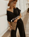 NovaEase™ Jumpsuit met elastische taille en vleermuismouwen