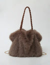 Retro pluche bont tas