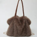 Retro pluche bont tas