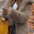 AuroraFur™ Luxe korte jas met capuchon