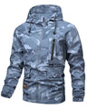 Herenjas met capuchon en camouflageprint