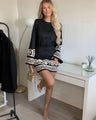 Yara™ elegante mini-jurk met lange mouwen