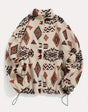 Fleecejack met Aztekenprint