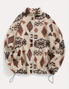 Fleecejack met Aztekenprint