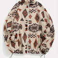 Fleecejack met Aztekenprint