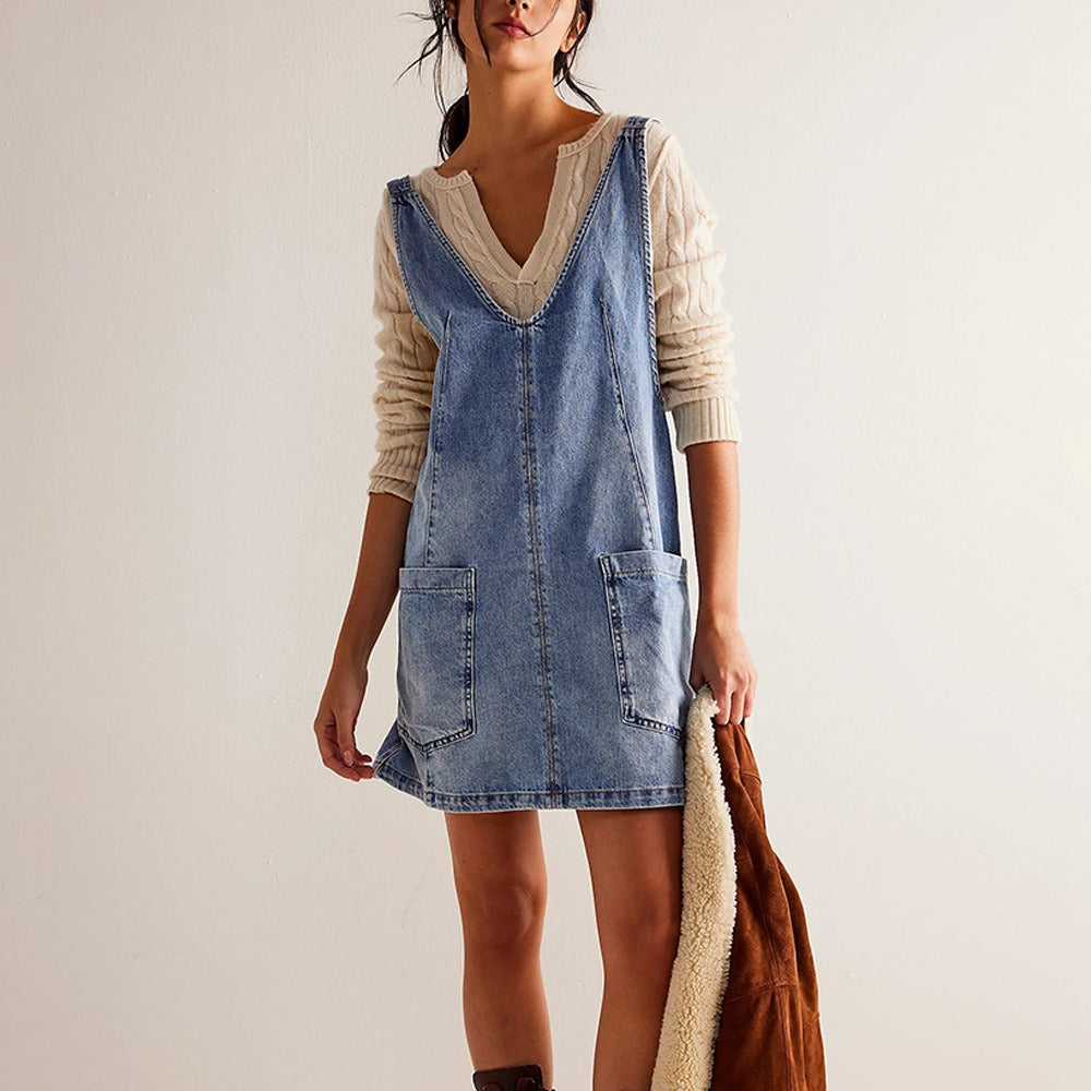 Denim minijurk