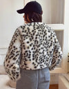 Winterjas met luipaardprint