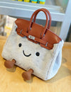 Platinakleurige harige crossbodytas – Limited Edition