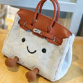 Platinakleurige harige crossbodytas – Limited Edition