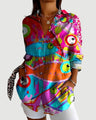 Karla™ | Artistieke Blomst Bluse