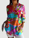Karla™ | Artistieke Blomst Bluse