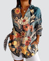 Astrid™ | Artistieke Blomst Bluse