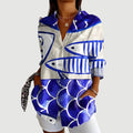 Malou™ | Artistieke Blomster Bluse