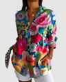 Anna™ | Artistieke Blomst Bluse