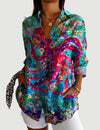 Agnes™ | Artistieke Blomst Bluse