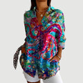 Agnes™ | Artistieke Blomst Bluse