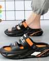Sandalen met een dikke zool en een zacht gevoel.