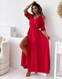 Billie - Trendy maxi-jurk met split en V-hals