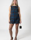 Chique mini-jurk met print en panty